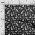 thumbnail image 2 of oneOone Tissu Polyester Spandex Gris Marine Floral Rétro Matériel de Robe Tissu Imprimé Tissu au Mètre 56 Pouces de Large, 2 of 5