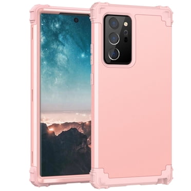 Galaxy Note20 Ultra Case, Dteck Heavy Dual Layer Rugged Shockproof Case Hard PC Protective Back Cover For Samsung Galaxy Note 20 Ultra 5G, Rosegold