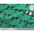 thumbnail image 2 of Soimoi Green Moss Georgette Fabric Dots & Circle Geometric Decor Fabric Printed Yard 42 Inch Wide, 2 of 5