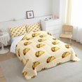 thumbnail image 4 of YST Taco Bedding Mexican Fast Food Comforter Set Full Mexican Party Decorations Bedding Comforter Sets, Delicious Food Cartoon Style Duvet Insert with 2 Pillow Cases, 4 of 5