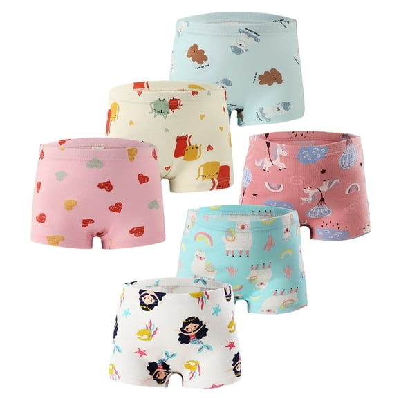 Culottes Boxeur pour Bébés et Enfants, sous-Vêtements pour Bébés Filles, Shorts Doux et Agréables pour la Peau, Culottes pour Tout-Petits, Lot de 3, Culottes, Shorts à Quatre Coins pour 2-12 Ans