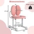 thumbnail image 3 of Costway Kids Desk Chair with Double Back Support Adjustable Height Upholstered Computer Chair Pink, 3 of 10