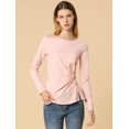thumbnail image 4 of INSPIRE CHIC Blouse à Manches Longues pour Femmes à Col Rond avec Torsade devant, 4 of 6