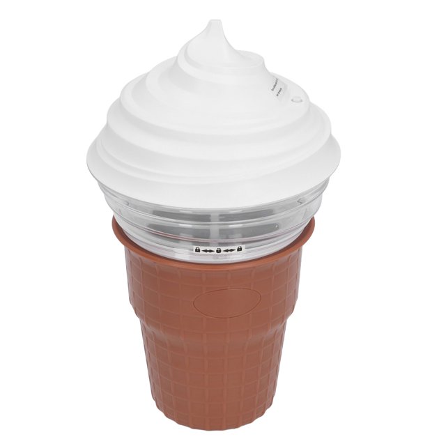 Electric Ice Cream Maker, 450ml Capacity Ice Cream Maker Brown ABS for Homemade Gelato