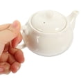 thumbnail image 4 of Ceramic Tea Pot White Teapot Pot Household Tearoom Ceramic Teaware, 4 of 8