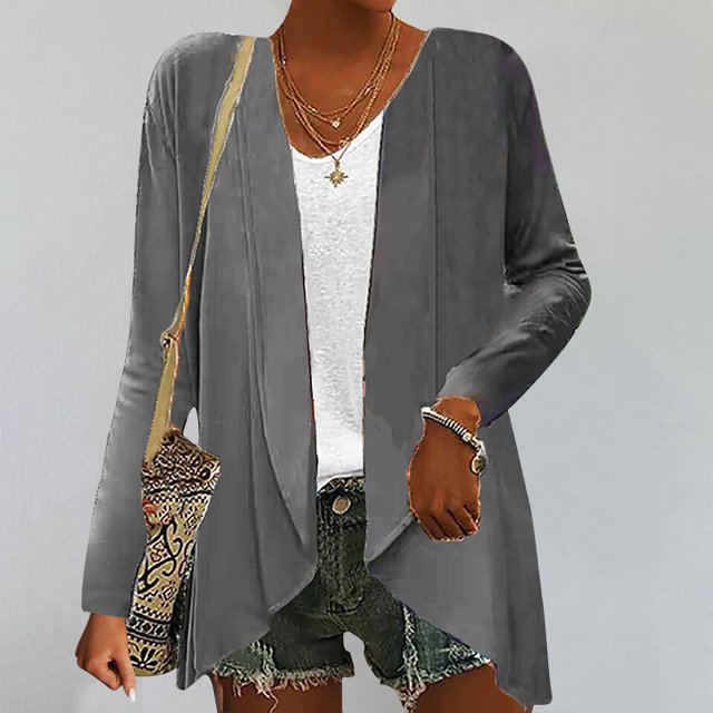 Tenues d'Automne Mignonnes pour Femmes Mode Cardigan Ample à Manches Longues Coloré Veste en Tricot Hauts Cardigans pour Femmes en Liquidation