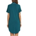 thumbnail image 5 of Kcodviy Chemise de Nuit Pyjama pour Femmes Chemises de Nuit pour Femmes Manches Courtes/longues Boutonnée Chemise de Nuit Boutonnée Haut de Nuit Style Boyfriend Coton Vêtements de Nuit pour Femmes Chemises Nuisette, 5 of 5