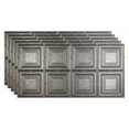 thumbnail image 1 of Fasade 2ft x 4ft Decorative Vinyl Ceiling Panel 5 Pack- Galvanized Steel Finish, 1 of 5