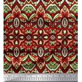 thumbnail image 1 of Soimoi Georgette Viscose Fabric Moroccan Damask Decorative Decor Fabric Printed Yard 42 Inch Wide, 1 of 2