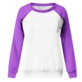 thumbnail image 4 of AherBiu Chandails à Col Rond pour Femmes, Hauts à Manches Longues, Hauts à Blocs de Couleur pour Sorties, T-Shirts d'Entraînement, 4 of 7