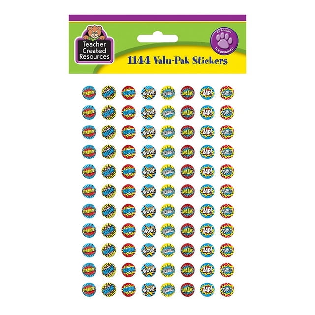 TEACHER CREATED RESOURCES (6 PK) Autocollants MINI de Superhéros