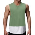 thumbnail image 1 of zfhfof Mens Workout Tank Tops Lightweight Sleeveless Running Gym Muscle Shirts Color Block Summer Tee Top, 1 of 5