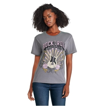 T-shirt rock and roll The Pink Closet pour femmes