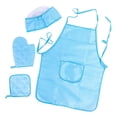 thumbnail image 1 of simhoa Kids Aprons Kids Kitchen Toys Aprons for Cooking for Baking Cosplay Painting blue, 1 of 8