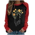 thumbnail image 1 of CEHVOM Imprimé de la Saint-Valentin pour Femmes, Col Rond Décontracté, Manches Longues, Chandail Molletonné à Enfiler, Hauts, Chemise, Blouse, 1 of 3