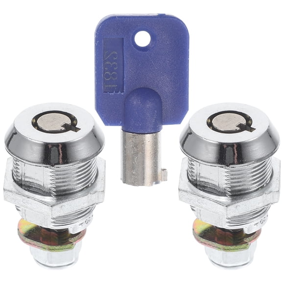 Milisten 2 Pcs Serrures à Came Tubulaires de Boîte à Outils de Porte de Caisse de Machine d'Arcade 17 mm avec 1 Pce Clé