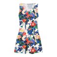 thumbnail image 4 of Staron Robes d'Été pour Femmes, Coupe Ample, Col en V, Ligne A, Robe d'Été Décontractée Boho Sans Manches à Imprimé Floral, Fluide, Robes de Vacances, TG, 4 of 7