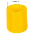 thumbnail image 2 of Unique Bargains 20 Pcs Capuchons d'Extrémité en Caoutchouc 22mm Couvre-Vis en PVC Vinyle Protecteur de Filetage de Vis Capuchons Ronds pour Tablette en Fil Jaune, 2 of 5
