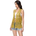 thumbnail image 4 of Cardigan Ouvert pour Femmes à Garniture en Dentelle Crochet Florale, 4 of 5