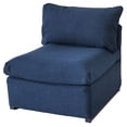 thumbnail image 4 of Ensemble modulaire de fauteuils Flexiform sans accoudoir, bleu, 4 of 7