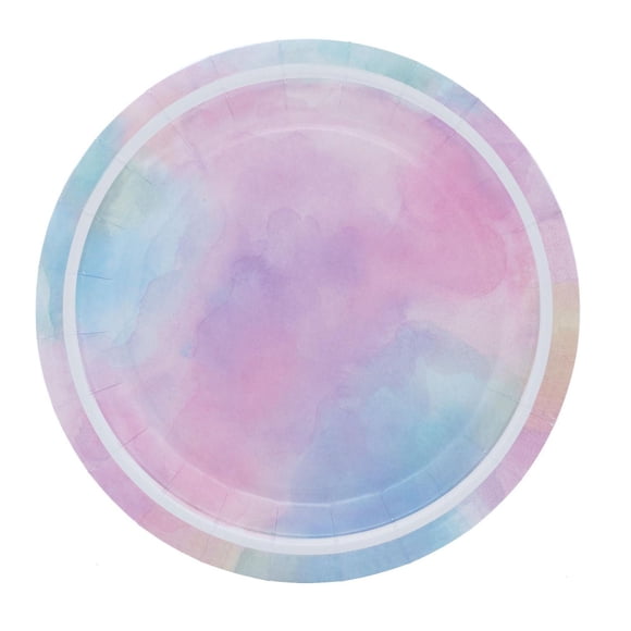 Lerman Sourcing & Marketing Assiette en papier jetable de 9 pouces tie dye