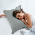 thumbnail image 3 of REGALWOVEN Soft 1800 Microfiber Oxford Pillowcases 2Pcs, Queen Grey, 3 of 8