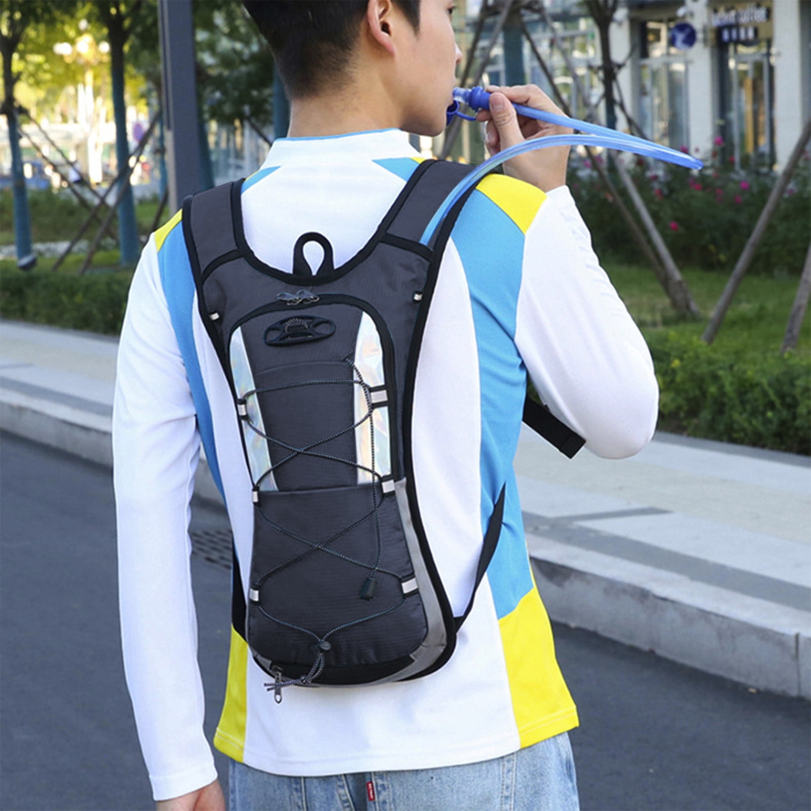 Djiypn Hydration Backpack Hydration Pack With Water Bag, Lightweight Insulation Water Backpack For Cycling,hiking, Running,climbing, Outdoor Sports, D