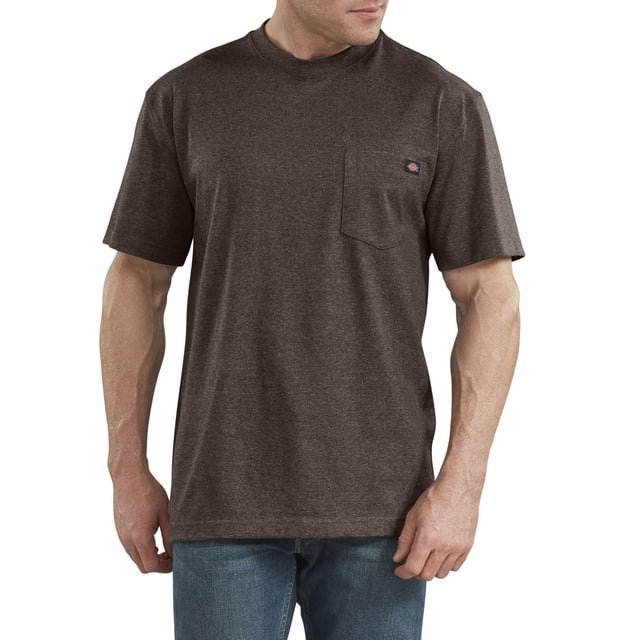 Dickies T-Shirt à Manches Courtes pour Homme, Col Ras du Cou Épais, 5TG, Chocolat Chiné