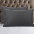 thumbnail image 1 of PiccoCasa Pillowcase Set of 2, Soft Cotton with Envelope Dark Gray Standard, 1 of 7