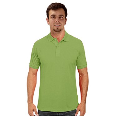 Peach Couture Polo Piqué Classique à Manches Courtes pour Hommes