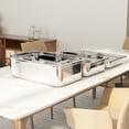 thumbnail image 2 of Lot de 6 Poêles d'Hôtel avec Poignée, Profondeur 2,5 Po, Format Double, Acier Inoxydable de Qualité Commerciale, Contenant Alimentaire pour Traiteur, Plateau de Table Vapeur pour Buffet, Restaurant, 2 of 6