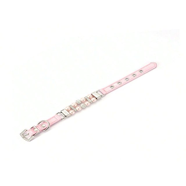 SNNROO Adjustable Polyster Fiber Pet Collar With Pearl And Rhinestone Accents Cute Necklace For Small And Medium Dogs And Cats-Other Pattern