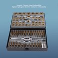 thumbnail image 3 of Taps Dies Hand Tools Kit, 86PCS Essential Threading Rethreading Tool Kit with Storage Box for Vehicles Repair, 3 of 8