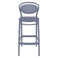 thumbnail image 3 of Compamia Marcel Contemporary Resin Indoor Outdoor Bar Stool - Set of 1, Dark Gray, 3 of 5