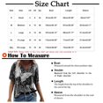 thumbnail image 4 of CHUANK Womens Clearance Plus Size Tops Fashion Woman Causal V-Neck Printing Blouse Short Sleeve T-Shirt Summer Tops, 4 of 4