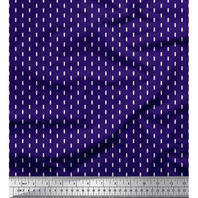 Soimoi Moss Georgette Fabric Triangle Shirting Fabric Prints by Yard 42 Inch Wide