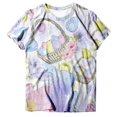 thumbnail image 3 of EIMELI Femmes Décontracté Été Pâques Drôle Chick Bunny Imprimé Manches Courtes Col Rond T-Shirt T-Shirts pour Femmes Vert G, 3 of 3