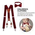thumbnail image 4 of FONDOTIN 1 Ensemble Bretelles et Nœud Papillon Bébé Métal Rouge Foncé Mode Serrage Fort pour Enfants, 4 of 4