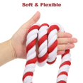 thumbnail image 4 of Unique Bargains 1Inch x 25Feet Natural Twisted Cotton Rope 3 Strand Tug of War Rope with Sealing Tape Red White, 4 of 6