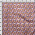 thumbnail image 4 of oneOone Polyester Spandex Tissu Orange Abstractions Matière de Robe Tissu Imprimé Tissu au Mètre 56 Pouces de Large, 4 of 5