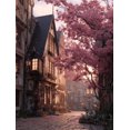 thumbnail image 1 of Qisvanset Winter Village Road Canvas Print 12x16 Inch Farmhouse Decor, 1 of 8