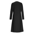 thumbnail image 3 of Gspmoly Robes d'Été pour Femmes 2025, Mode Femmes Robe Chemise à Col Rond Uni à Manches Longues Taille Haute Robes de Soirée pour Femmes Économies d'Été, 3 of 5