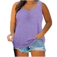 thumbnail image 1 of Birdeem Camisole pour Femmes Mode pour Femmes Couleur Unie Sans Manches à Col en V Camisole, 1 of 12