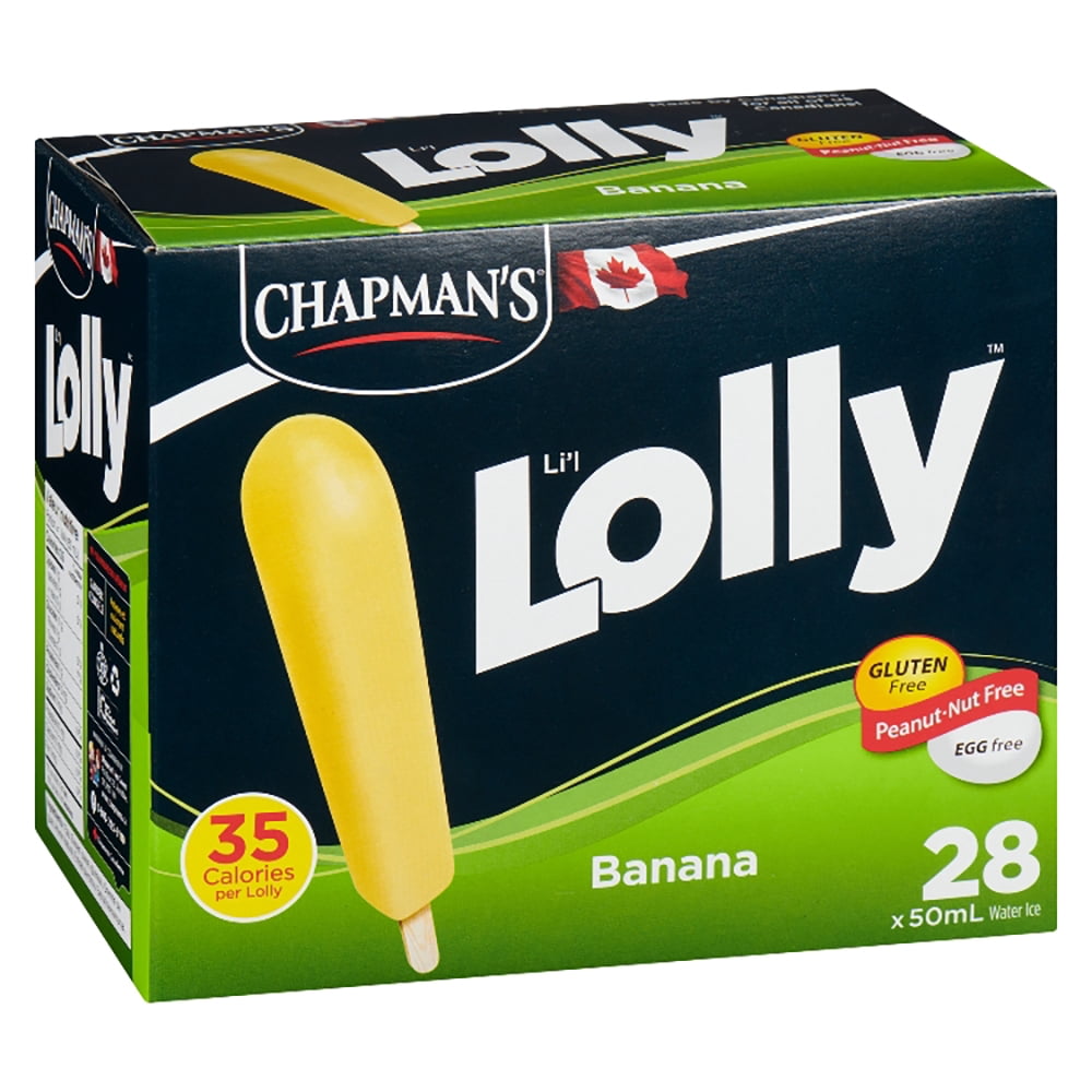Chapman's Low Calorie Banana Li'l Lolly in a Box, 28 x 50mL