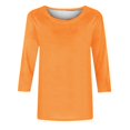 thumbnail image 4 of Birdeem Blouse pour Femmes T-Shirt Mode Femme Manches 3/4 Col Rond Hauts Décontractés, 4 of 12