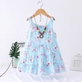 thumbnail image 2 of 2025 Robes Filles Robe en Denim Florale Fleur Sans Manches Plage à Bretelles s' Robe, 2 of 3