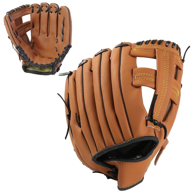Graflsoa Premium Leather Baseball Glove in Brown, 12.5 Inches - Perfect for Baseball Enthusiasts