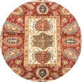 thumbnail image 1 of Ahgly Company Tapis d'Intérieur Ronds Abstraits Rouges Abstraits pour Aire, 4 Pieds Rond, 1 of 6