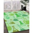 thumbnail image 3 of Ahgly Tapis Rectangulaire Lavable en Machine Vert Transitionnel, 5 Pieds x 7 Pieds, 3 of 7