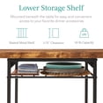 thumbnail image 3 of Best Choice Products 3-Piece Modern Dining Set, Space Saving Dinette for Kitchen, Dining Room, Small Space w/Steel Frame, Built-in Storage Rack - Brown, 3 of 7